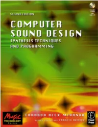 Computer Sound Design : Synthesis Techniques and Programming