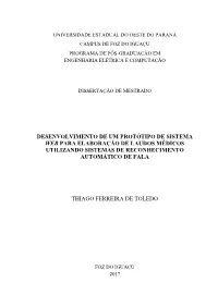 Desenvolvimento De Um Protótipo De Sistema Web Para Elaboração De Laudos Médicos Utilizando Sistemas De Reconhecimento Automático De Fala