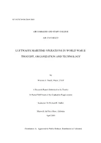 Luftwaffe Maritime Operations in World War Ii