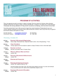 Program of Activities