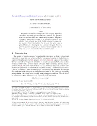 PSEUDO-CATEGORIES 1. Introduction