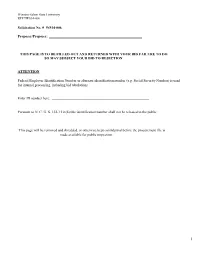 Solicitation No. # WS14-006 Proposer/Proposer: THIS