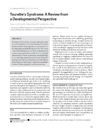 Tourette's Syndrome: a Review from a Developmental Perspective