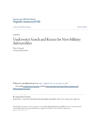 Underwater Search and Rescue for Non-Military Submersibles Peter A
