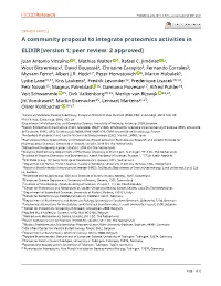 A Community Proposal to Integrate Proteomics Activities In