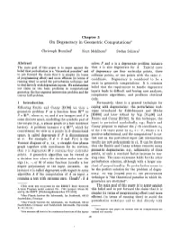 On Degeneracy in Geometric Computations*