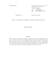 Overview of Existing Software Tools for Graph Matching