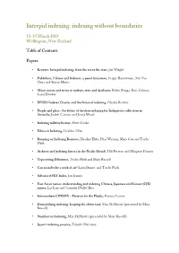 2013 ANZSI Conference: “Intrepid Indexing: Indexing Without