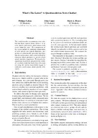 A Question-Driven News Chatbot