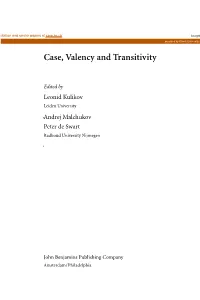 Case, Valency and Transitivity