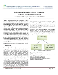Green Computing