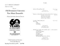 Old Dominion University New Music Ensemble