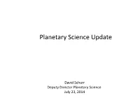 Planetary Science Update