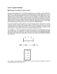 Lab 4. Crystal Oscillator