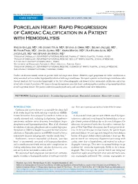 Rapid Progression of Cardiac Calcification in a Patient with Hemodialysis