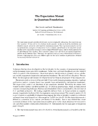 The Expectation Monad in Quantum Foundations