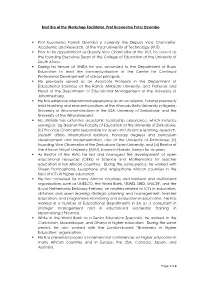 Brief Bio of the Workshop Facilitator, Prof Kuzvinetsa Peter Dzvimbo Prof