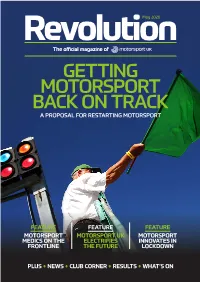 Getting Motorsport Back on Track a Proposal for Restarting Motorsport