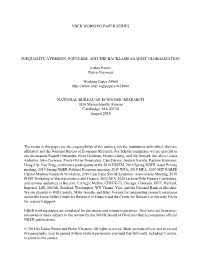 Inequality Aversion, Populism, and the Backlash Against Globalization