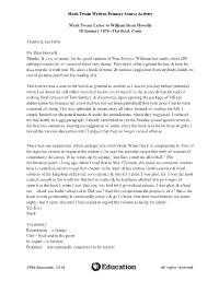 Mark Twain Written Primary Source Activity Mark Twain Letter to William
