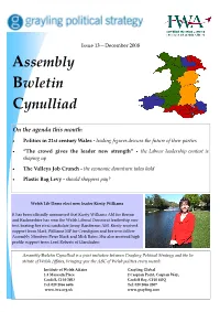Assembly Bwletin Cynulliad