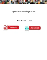 Cpanel Restore Sending Request