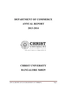 Department of Commerce Annual Report 2013-2014