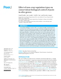 Effect of Non-Crop Vegetation Types on Conservation Biological Control Of
