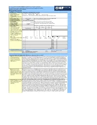 Project Document', 'Budget' and 'Locations' Mandatory Fields Are Marked with an Asterisk* Project Document 1