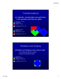Transformations Rotation and Scaling