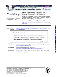 CD151 Expression Is Associated with a Hyperproliferative T Cell Phenotype Lillian Seu, Christopher Tidwell, Laura Timares, Alexandra Duverger, Frederic H