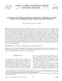 Estimation of Evapotranspiration Across the Conterminous United States Using a Regression with Climate and Land-Cover Data1
