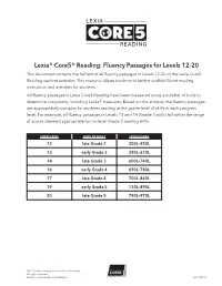Lexia® Core5® Reading: Fluency Passages for Levels 12-20