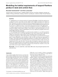 Modelling the Habitat Requirements of Leopard Panthera Pardus in West