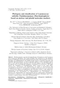 Phylogeny and Classification of Lejeuneaceae Subtribe Cheilolejeuneinae (Marchantiophyta) Based on Nuclear and Plastid Molecular Markers