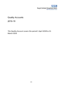 Quality Accounts 2018-19