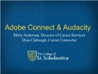 Adobe Connect & Audacity