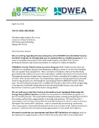 April 15, 2015 VIA U.S. MAIL and EMAIL the Honorable Andrew M