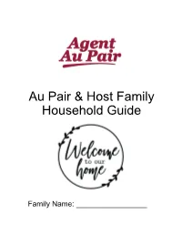 Au Pair & Host Family Household Guide