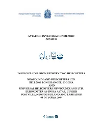 Aviation Investigation Report A07a0118 In-Flight Collision