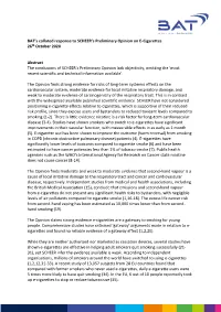 BAT's Collated Response to SCHEER's Preliminary Opinion on E