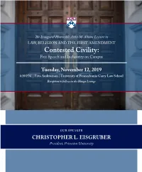 Contested Civility: Free Speech and Inclusivity on Campus