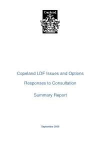 Copeland LDF Issues and Options Responses to Consultation