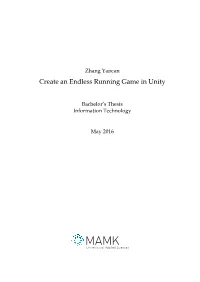 Create an Endless Running Game in Unity