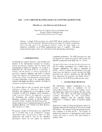 Dop – a Cpu Core for Teaching Basics of Computer Architecture