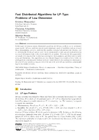 Fast Distributed Algorithms for LP-Type Problems of Low Dimension