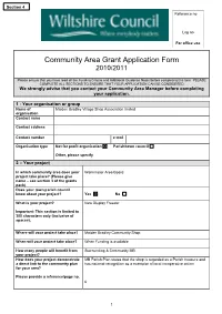 Grant Application Form 2010/2011