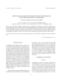 Identification of Recent Factors That Affect the Formation of the Upper Tree Line in Eastern Serbia