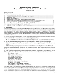 New Canaan Study Team Report on DOT Enhancements to the New
