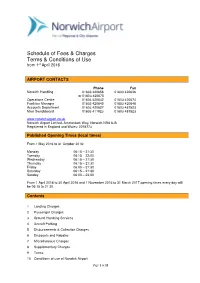 Schedule of Fees & Charges Terms & Conditions Of